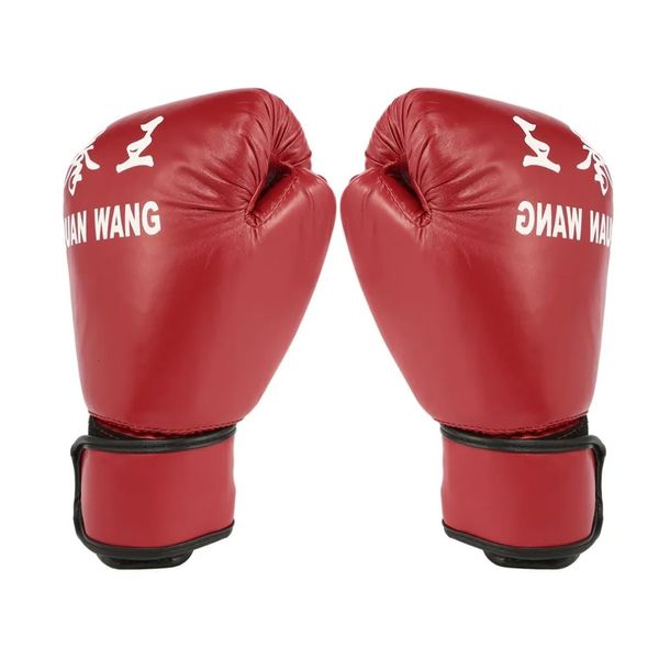 Guantes de boxeo para adultos rojos, guantes profesionales con forro de saco de arena, guantes de Kickboxing, pugilismo, herramienta de entrenamiento para hombres y mujeres 240112