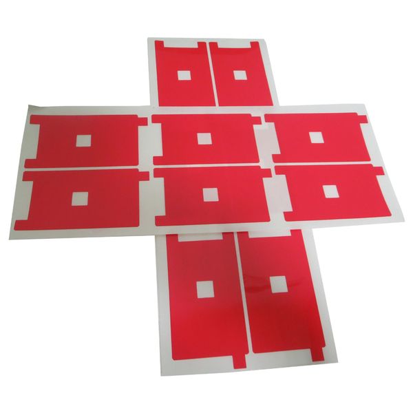 Film autocollant rétro-éclairage rouge pour iphone 5g 5s 5c autocollant arrière film autocollant rétro-éclairage remis à neuf 200pcs / lot rétro-éclairage antistatique