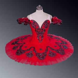 Tutu de ballet rouge Costumes de tutu de ballet professionnel pour adultes Costumes de ballet du lac des cygnes Mulberry de Performance Girl Sommeil Beauté Bl244h