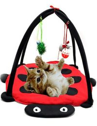 Red Beetle Fun Bell Cat Tent Pet Toy Hamock Toy Cat Litter Goods Home Cat House7628694