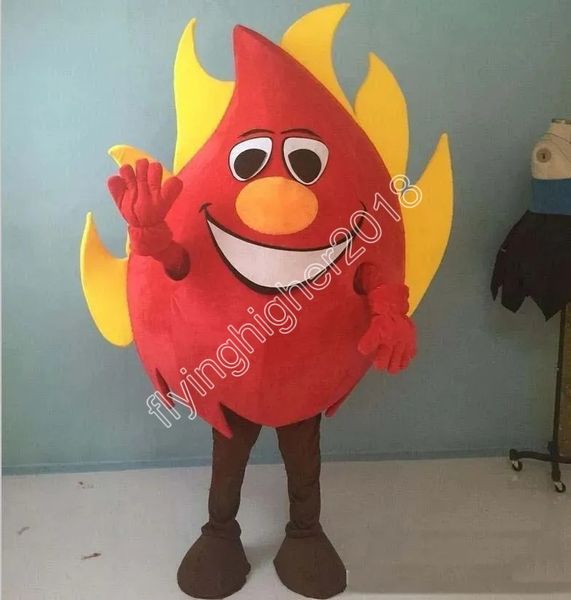 Rouge grand feu mascotte Costume Halloween noël fantaisie robe de soirée dessin animé personnage Costume carnaval unisexe adultes tenue