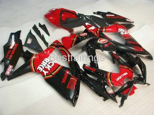 Red Black Fairing Kit voor Suzuki GSXR600 GSXR750 2008 2009 2010 FIERINGS GSXR 600 750 08 09 10 Spuitgieten HH40