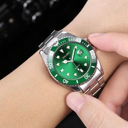 Montre rouge noir pour montre-bracelet pour hommes en acier inoxydable de haute qualité étanche hommes horloge à Quartz Top marque homme heures B365266Y