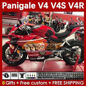 Red BLK Frame Motorfietsen voor Ducati Street Fighter Panigale V 4 V4 S R V4S V4R 18-22 Bodywerk 41no.23 V4-S V4-R 18 19 20 V-4S V-4R 2018 2019 2020 Spuitgietlichaam Body