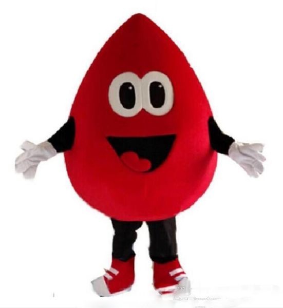 Costume de mascotte de goutte de sang rouge personnage de dessin animé déguisement costume de carnaval kits d'anime mascotte expédition EMS