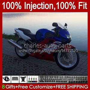 Corps de moulage par injection bleu rouge pour HONDA CBR 600 F4 FS CC 600F4 600FS 99-00 Carrosserie 54No.167 CBR600F4 CBR600FS 1999 2000 CBR600 F4 600CC 99 00 100% Fit OEM Carénages