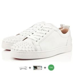 Bottons rouges Chaussures designer chaussures robes basse chaussures décontractées baskets noir blanc vert gris red cuir en cuir en cuir