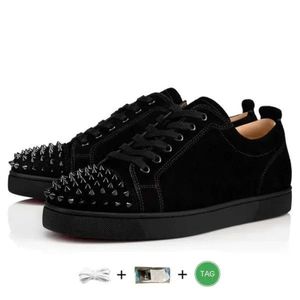 Rode bodems designer schoenen lage kleding schoenen casual schoenen sneakers zwart wit groen grijs rood patent leer suede heren spikes trainers sport sneaker hoger 668