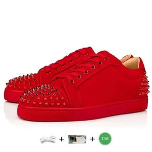 Rode bodems designer schoenen lage kleding schoenen casual schoenen sneakers zwart wit groen grijs rood patent leer suede heren spikes trainers sport sneaker hoger 443 100