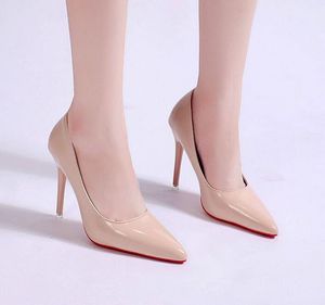 Red Bottoms Femmes Sexy Pointu Talons Hauts Chaussures Habillées De Créateur De Mode En Cuir Bout Fuite Plat Stiletto Extérieur Semelle Épaisse Antidérapante 6.5cm 8cm 10cm 35-42