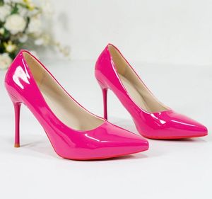 Red Bottoms scarpe eleganti da donna con tacco alto a punta sexy firmate scarpe eleganti in pelle con punta a spillo piatta suola spessa antiscivolo per esterni 8 cm 34-42