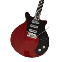 Red Brian May electirc gitaren rechts linkshandig 24 frets 3 Burns Tri Sonic Pickups Double Tremolo Bridge Professionele gitaar