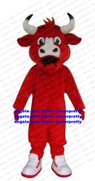 Red Buffalo Bovini Bison Costume De Mascotte Wild Ox Bos Gaurus Bull Ox Cattle Veau Adulte Personnage De Dessin Animé Outfit Costume Grad Night Supermarché No.4477