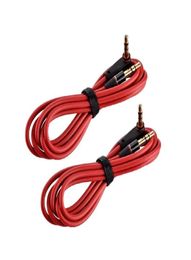 rode auto aux kabel 1.2M 4FT 90 Graden Hoek 3.5mm jack Aux Kabel man op man stereo o lijn Kabel voor mp3 mp4 Luidspreker Hoofdtelefoon pc2967196