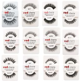 Red Cherry valse wimpers natuurlijke lange oog lashes extensie make -up professional faux wimper gevleugelde nep lashes4107980