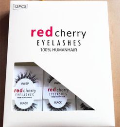 Red Cherry False wimpers WSP 523 43 747M 217 Make -up professional Faux Nature Long Messy Cross Eyelash Winged Lashes Wispies5674102