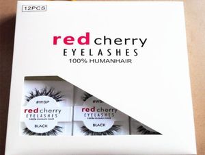 Red Cherry False wimpers WSP 523 43 747M 217 Make -up professional Faux Nature Long Messy Cross Eyelash Winged Lashes Wispies9804284