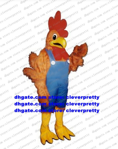 Pollo rojo Gallo Gallo Chook Mascota Disfraz Adulto Personaje de dibujos animados Traje Niños Programa Boda Matrimonio zx2866