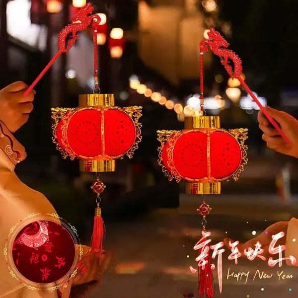 Lanterne chinoise rouge, ornements suspendus pour la maison, décoration de la fête du printemps 2024, Dragon lunaire, bonne Fortune, 240119