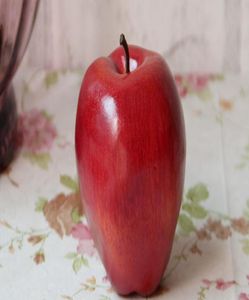 Couleur rouge fausses pommes 8cm 9cm 10pcslots artificiels délicieux pomme fruits faits à la main pour décoration domestique Pographe PR8701971