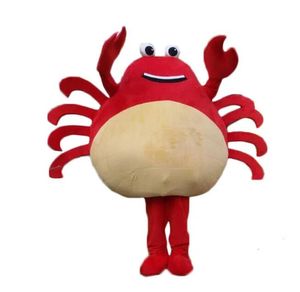 Red Crab Apparel Mascot Costume Halloween Christmas Cartoon Character Outfits Pas op