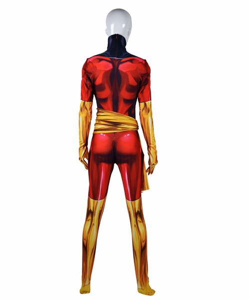 Red Dark Phoenix cosplay costume zentai costume jean gris filles femme feme