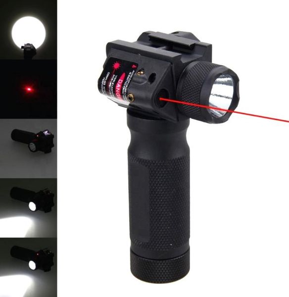 Vista de láser rojo Caza táctica LED Linteria láser rojo Combo de pistola táctica de pistola táctica para rieles de tejedor de 20 mm3988950