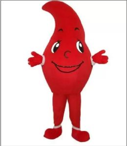 Red Dripping Accesstes Mascot Costume Halloween Christmas Fancy Party Cartoon Characon Testifit Suit Adulte Femmes Men Habille Carnaval Unisexe Adultes