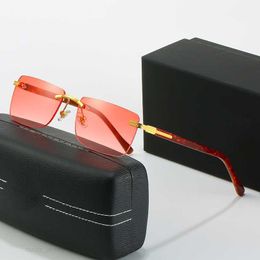 Rood rijdende bril Mens Matsuda Tony Stark zonnebril Men Rossi Coating Square retro vintage Rimless Designer Sun Glazen Mayba -bril goed