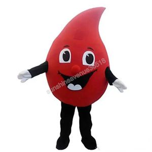 Red Drop of Blood Mascot Costume Top Cartoon Anime Theme Character Carnival Unisexe Adults Size Christmas Birthday Party Outdoor Tiptid