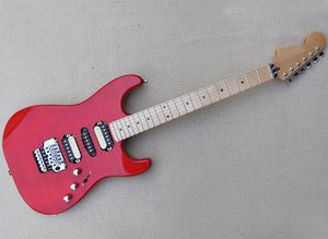 La guitare électrique rouge avec manche inversé Floyd Rose Maple Fretboard peut être personnalisée à la demande