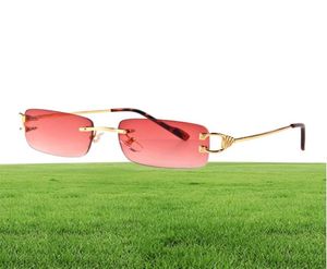 Red Fashion Sport Lunettes de soleil pour hommes Unisexe Buffalo Horn Lunes Mens Femmes Sun Sun Eyeglass Silver Gold Metal Frame Eyewear4380702