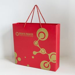 boîte d'emballage de vacances rouge, coffret cadeau d'affaires à la mode, couverture ciel et terre, matériel d'emballage de sac à main en gros