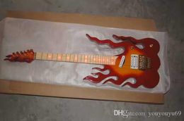 Llama roja hermosa guitarra eléctrica de alta calidad.