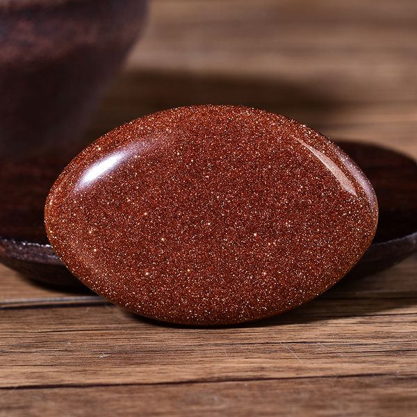 Red Goldstone Palma Pedra Quartzo Cristal de Cura Acessórios de Massagem Meditação