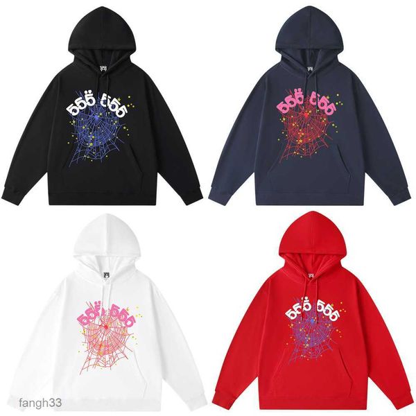 Sweat à sweat à sweat de streetwear vintage de motif graphique rouge Sweat-Strewear de haute qualité Spider Web Graphic Pinkshirts Fashion Coton Fashion Coton