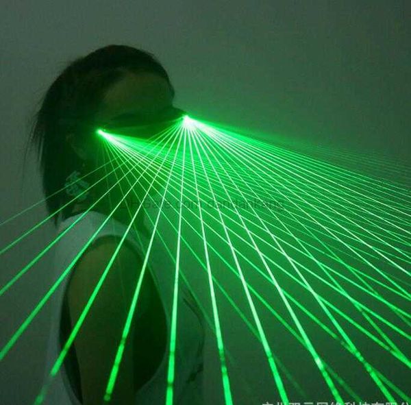 Lunettes de scène de danse rouge vert Lunettes puissantes Dj laser Light Festival Party Led Glowing Bar Show Flash Lunettes de soleil laser haute puissance pour adultes