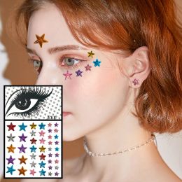 Joyería de cara roja joyas tatuajes temporales ojo del ojo diamantes joyas pegatinas de maquillaje chispas gemas de arte de la uña festival de arte