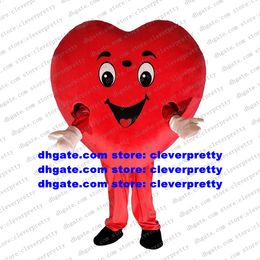 Red Heart Love Mascot Costume volwassen stripfiguur Outfit Pak Farewell Dinner Professional Speziell Technical CX4055