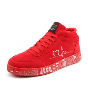 Red High Top Sneakers Femme Chaussures Toile de printemps Running Womens Casual Sport Shoes Man Graffiti Basket Femme Big Size 35-44 240329