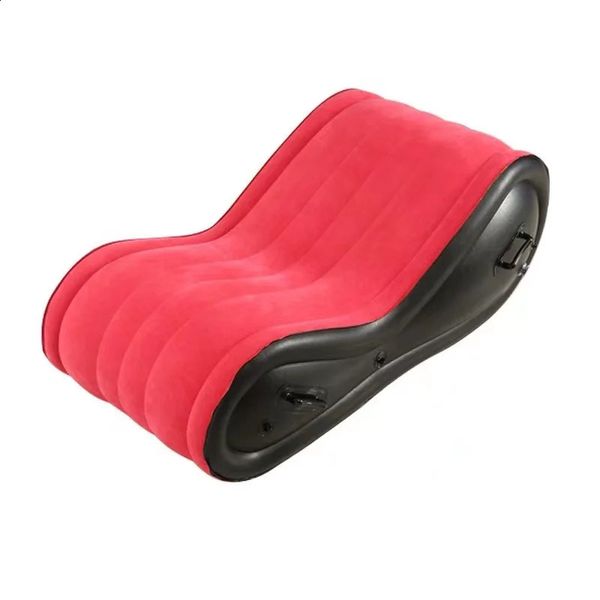 Canapé gonflable rouge de sexe 440lb capacité de charge EP PVC meubles chaise de coussin d'air pour les jouets de Couples 240202