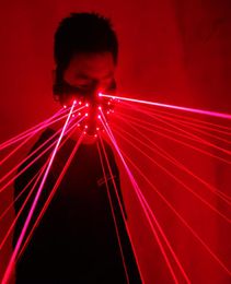 Masque laser rouge Masques de fête de fête néon maska cosplay mascara horreur mascarillas brillance dans le masque noir 7163095