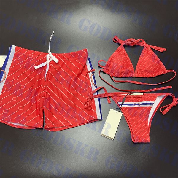 Bikini de diseñador para mujer Logotipo de la letra Pantalones cortos para hombre Parejas de moda Traje de baño Pantalones de playa para hombre al aire libre