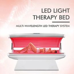 Rood licht collageenbed Horizontale fototherapie-apparatuur voor het hele lichaam Infrarood solarium whitening Apparaat solarium spa-capsule