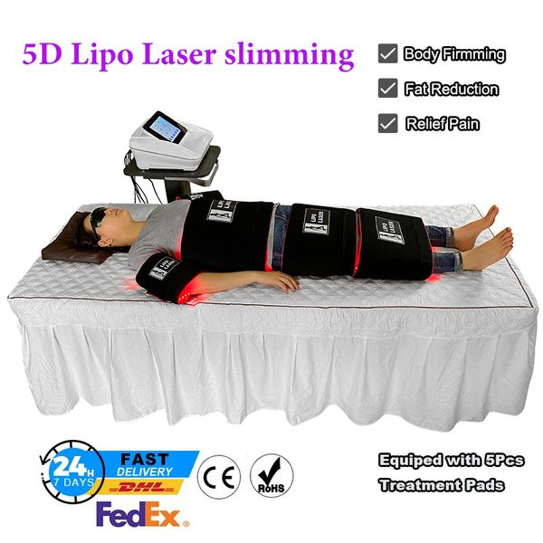 Lumière rouge minceur Machine Laser Lipo perte de poids Anti Cellulite professionnel 5D Maxlipo Lipolaser combustion des graisses thérapie de la douleur Salon usage domestique