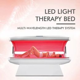 Machine de thérapie à la lumière rouge au collagène, photothérapie complète du corps, capsule optique blanche, lit de bronzage