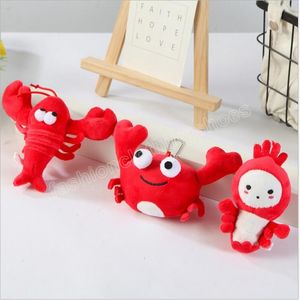 Homard rouge jouets en peluche poupée pendentif crabe Animal en peluche PP coton jouet enfants cadeaux de noël pour filles garçons