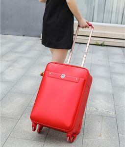 Maleta roja maletas de boda con ruedas para mujer equipaje de mano con código baúl de cuero dote de novia unisex regalos de compromiso de moda rueda universal giratoria