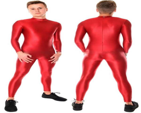 Disfraz de catsuit de Lycra spandex rojo, disfraces de yoga unisex, traje de cuerpo sexy para hombres y mujeres, vestido elegante para fiesta de Halloween sin cabeza y pies Cosp9380855