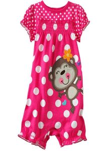 Red Monkey – barboteuse pour bébé fille, vêtements d'été, 100 coton, combinaisons à pois, body, chemise pour nouveau-né, tenues 2104139782918